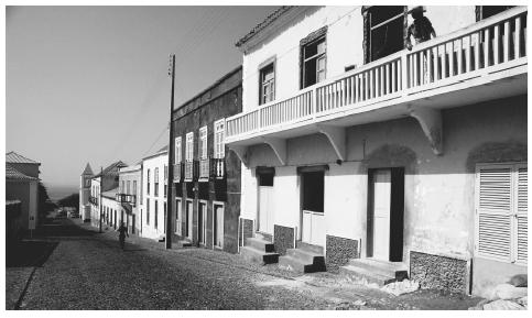 Old colonial style architecture is reminiscent of the past European influence in Cape Verde.