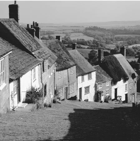 A row of houses in Shaftesbury, Dorset. Many small villages have made an effort to preserve classic English architecture.