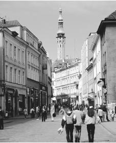 Harju Street in Tallinn. 