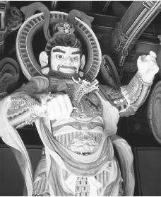 Kwang-mok-chong-wang, the guardian of the West at Pulguk-sa Temple
 in Kyongju, South Korea.