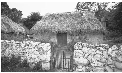 A traditional Yucatecan Maya house. Cozumel, Mexico.