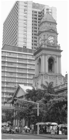 Post Office Clock Tower in Durban. South Africa's architecture reflects the influence of Dutch and British colonists.