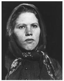 This Slovak woman's photograph was taken shortly after her arrival at Ellis Island.