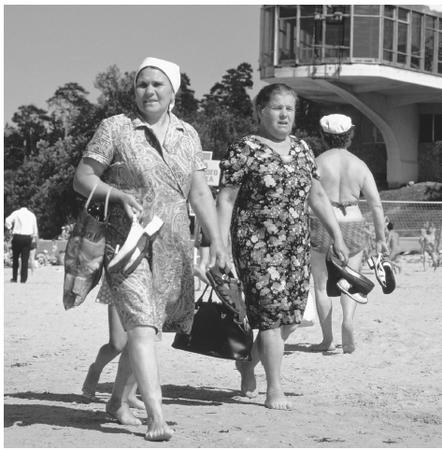 Women at Baltic Sea Beach in Jurmala, near Rīga.
