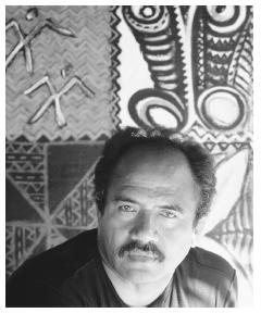Samoan artist Fatu Feu'u attends the South Pacific Arts Festival.
