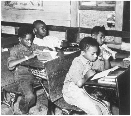 In the 1930s, schools were segregated throughout the North and South. These boys went to school in Missouri.
