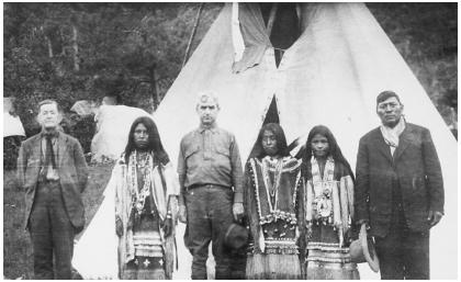 This photograph, taken on July 14, 1919 in Mescalero, New Mexico, features Apache Indians.