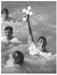 During the Epiphany Ceremonies at the Greek Orthodox church in Tarpon Springs in Florida, fifty boys from the ages of 13 to 18 dive into the water and try to retrieve a tossed cross, which is said to bring the winner a year of good luck.