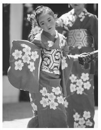 These Japanese American children are performing at the San Francisco Cherry Blossom Festival.