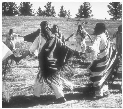 A revival of the traditional Ghost Dance performed  by Paiute women.
